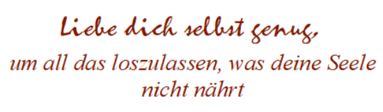 Bild von Liebe dich selbst genug...